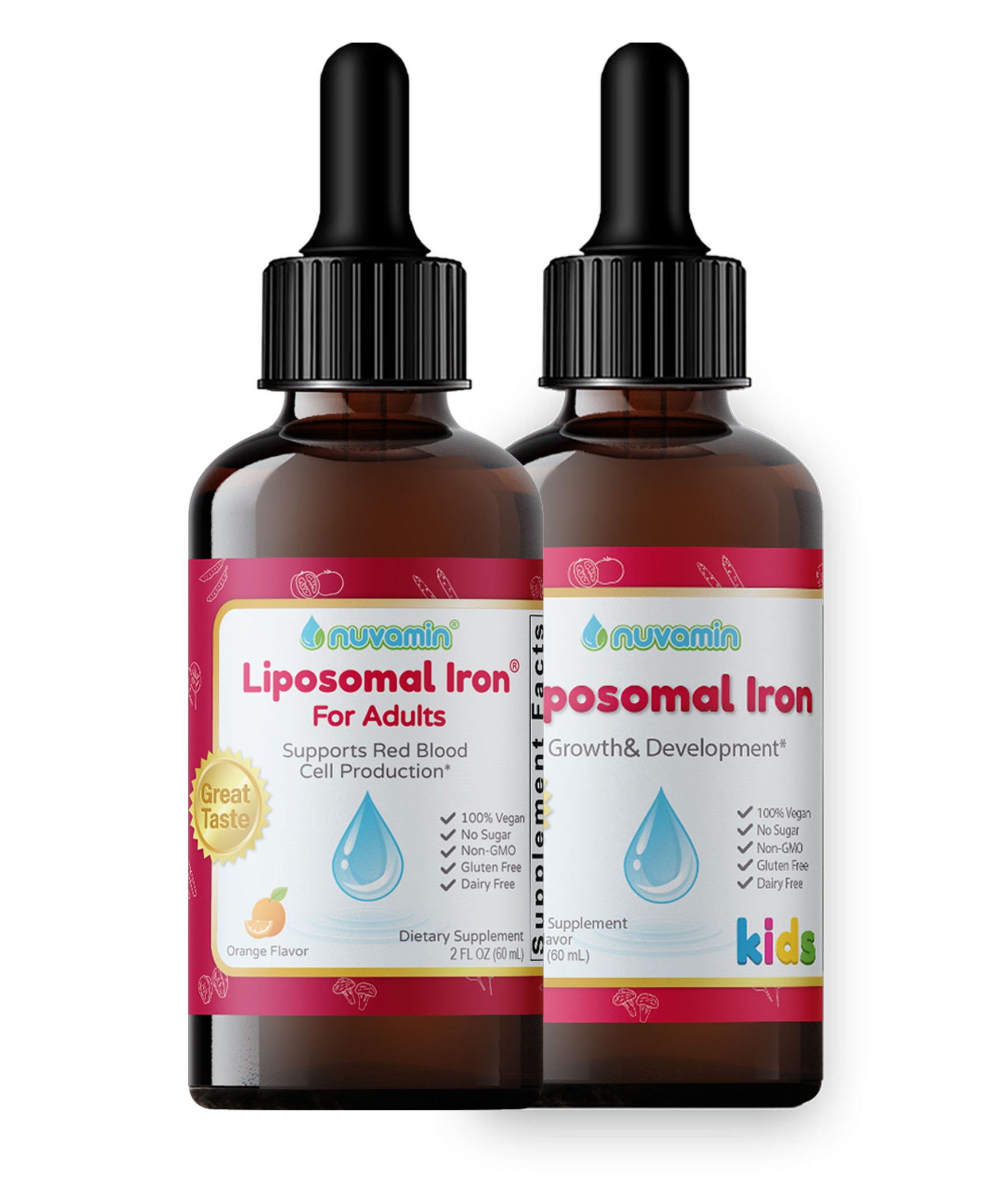 Nuvamin Liposomal Kids Iron & Adult Iron Bundle