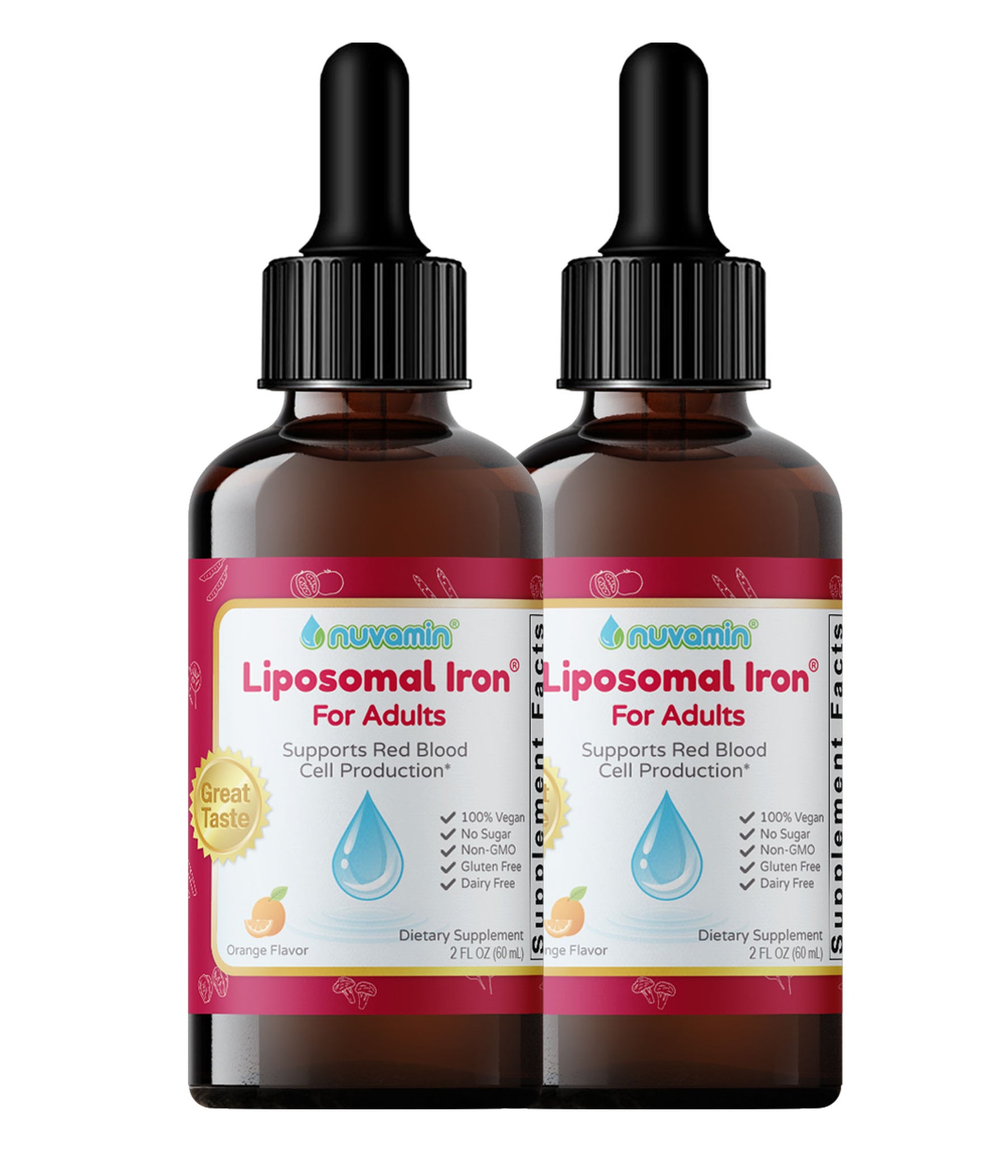 Nuvamin Adult Liposomal Iron Bundle (2 Bottles)