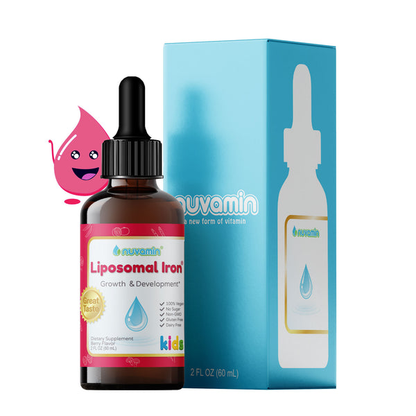 Nuvamin Liquid Liposomal Iron Drops, Berry Flavor, 2Fl. Oz (60ml)
